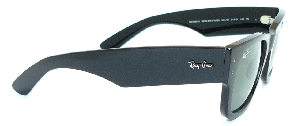 Ray Ban SONNENBRILLE SCHWARZ GRÜN WAYFARER RB 0840 901 MEGA 2132 BRILLE NEU 2140 - Bild 2 von 4