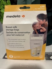 Medela Breast Milk Storage Bags 6 Oz 50 Count Brand New Factory Sealed