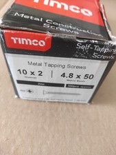 TIMCO 4.8 X 50 Self Tapping Screws Zinc Metal Countersunk Head Tappers PZ2 x 500