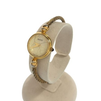 Gucci 2700.2.L Dial Gold Qz Women's Watch Working Very Good JAPAN