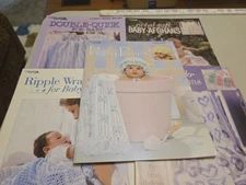 Lot Of 5 Baby Afghan Crochet Patterns Leisure Arts Lot #3