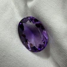 Certified Natural Amethyst Oval Cut Loose Gem...