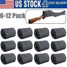 6~12X Silicone Treated Cover Gun Sock Protection Storge Sleeve Up To 55" Gray US