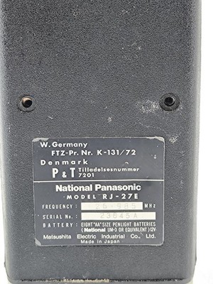 ナショナル・Panasonic／RF577。松下電器産業株式会社【ジャンク品】。 Vintage National Panasonic RJ-27E Walkie Talkie - For Parts | eBay