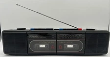 Vintage Soundesign Boombox AM/FM Stereo Twin Cassette Model 4745  Tested READ