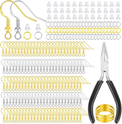 602 Pcs Earring Making Kit 925 Silver & Gold Plated Hooks DIY Jewelry Supplies