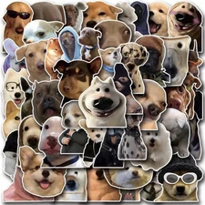 50pc Cute Dog Sticker Pack, Funny Dog & Puppy Scrapbook Lot, Journaling Supplies