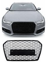 Für Audi A6 4G C7 Facelift ab 2014-2018 Kühlergrill SCHWARZ GLANZ Waben Gitter