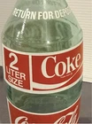 Vintage 1970s Coca Cola Green Rare 2 Liter Glass Coke Bottle 67.6 Fl Oz. No cap