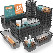 Plastic drawer storage box set, desktop drawer storage tray
