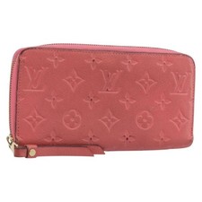 Portafoglio LOUIS VUITTON Monogram Empreinte Zippy rosa M64090 LV originale bs33860