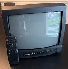 Sylvania 13" SST4132 AV Color CRT TV Television Audio Video Jacks w/ remote EUC