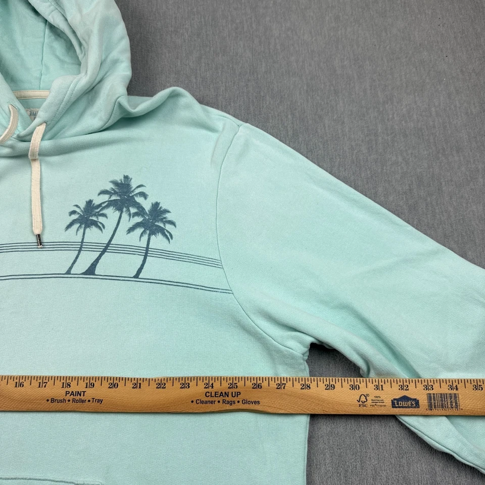 Sudadera con Capucha American Eagle Hombres 2XL Azul Pullover Sudadera Polar Gráfico Palmera Foto 4 de 4