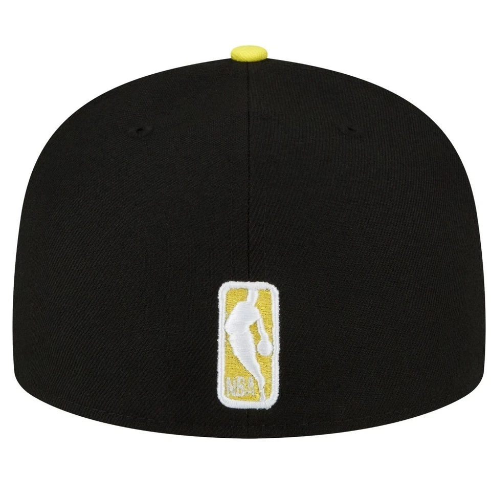 Men's New Era Black/Yellow Utah Jazz 2-Tone 59FIFTY Fitted Hat - Image 4 of 4