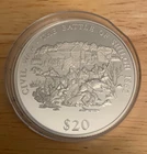 CIVIL WAR The Battle of Shiloh 1862 $20 999 SILVER COIN COA #00099