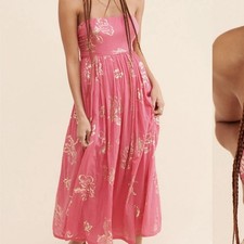 Free People Baja Babe Strapless Midi Dress. XS