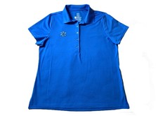Walmart - Women's Large Blue Employee Worker Short Sleeve Polo Shirt