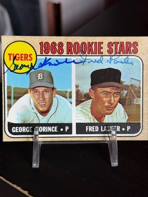 *GEORGE KORINCE & FRED LASHER 1968 TOPPS #447 autographed