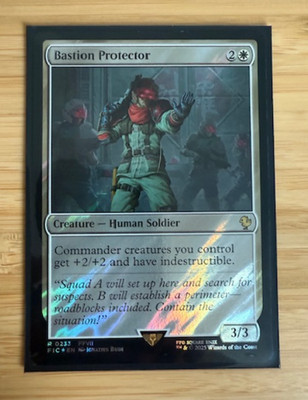MTG: Bastion Protector (Surge Foil) Commander: Final Fantasy Foil NM