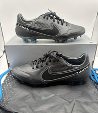 MSRP 230 Nike Tiempo Legend 9 Elite FG Soccer Cleats Black Blue Mens Size 7 New