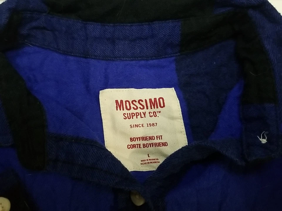 Camisa Mossimo Supply Co Feminina Grande Xadrez Flanela Namorado Ajuste Manga Longa - Imagem 2 de 4