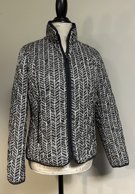 Lands End Quilted Womens Primaloft Jacket Zip Pockets Lightweight Packable Small