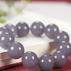 12MM Certified Chinese Smoked Purple Hotan Jade Jade Bracelet