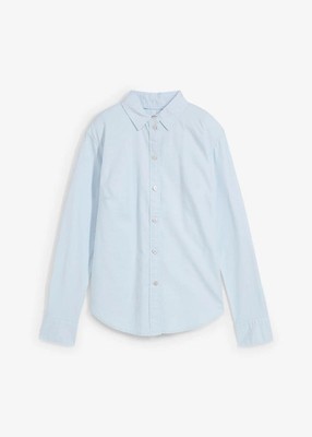 Essential Oxford-Bluse Slim Fit Gr. 44 Puderblau Damenbluse Hemd Tunika Neu