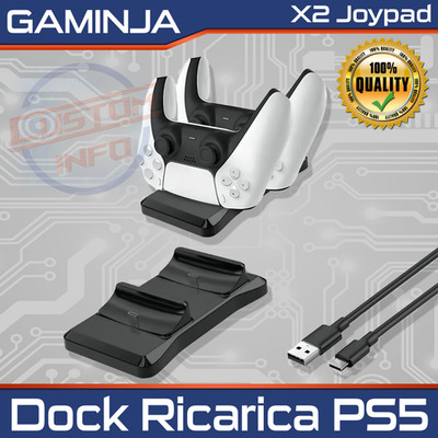 GAMINJA P51 Schnellladestation | Dock Station für Dual PS5 Controller