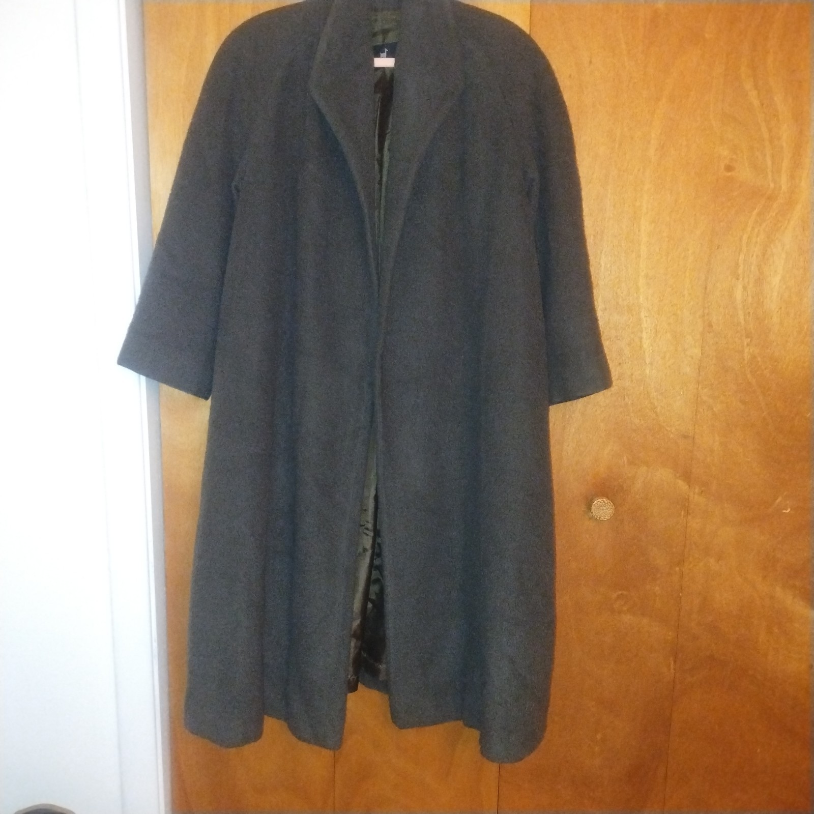 Peruvian Connection Green Open Front Swing Alpaca… - image 2