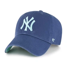 47 New York Yankees Adjustable Cap Clean Up MLB, Timber Blue, One Size