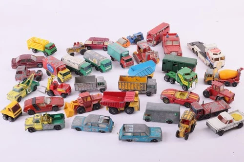 Vintage Diecast Vehicles Job Lot Dinky Matchbox Trucks Cars BP Fyffes