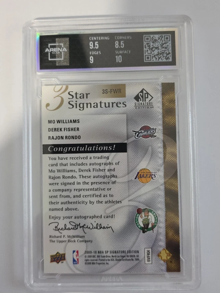2009-10 SP SIGNATURE EDITION 3 STAR SIGNATURES MO WILLIAMS -FISHER-RONDO /99 - Image 2 of 2