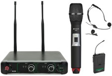 Citronic Su20 Dual Uhf Combo Microphone Set 863.42 & 864.3 Red + Green