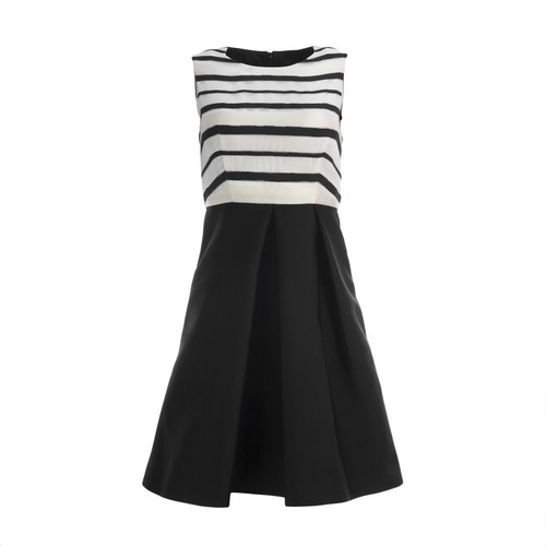 Max Mara Donna Eliche Bianco e Nero Fit And Flare Taglia Vestito 2 Nwt |  eBay
