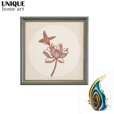 UniqueHomeArt Xmas Sale Pkg Cut Paper Wall Art W 1 Free Glass Fish