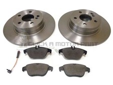 MERCEDES E200 E220 E250 09-16 REAR 2 BRAKE DISCS AND PADS + SENSOR (SOLID DISCS)