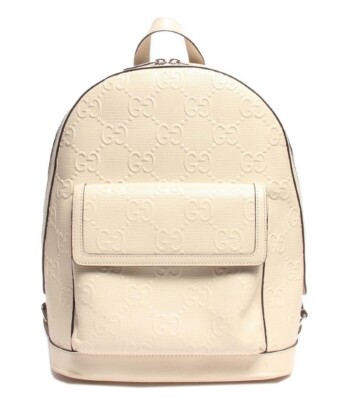 GUCCI Backpack with Silver Hardware 658579 493075 Women's White