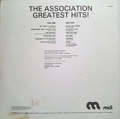 THE ASSOCIATION Greatest Hits! Vinyl LP Pop Rock - Picture 2 of 2