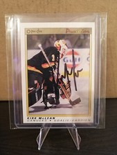 Kirk Mclean Auto Signed - 1991 O-PEE-CHEE #70 - Canucks - NHL - MINT - SHARP