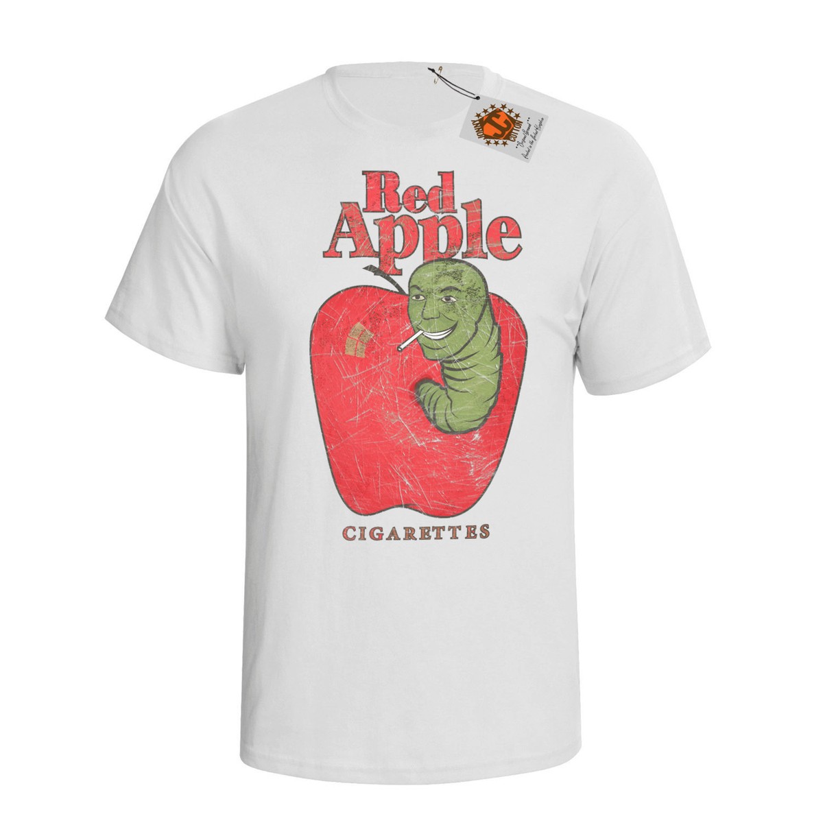 red apple cigarettes shirt Red Apple Cigarettes Mens Quality Cotton T-Shirt Movie Inspired Pulp Fiction