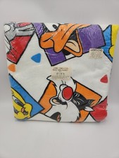 Vintage 1990's New Looney Tunes Beach Throw Blanket 60" X 90" Bugs Tweety Daffy