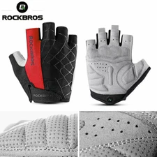 RockBros Gloves Half Finger Short Shockproof Breathable Riding Gloves Cycling US