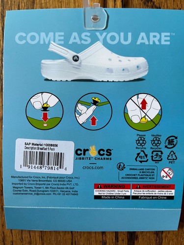 Crocs JIBBITZ Charms Breakfast 5 Pack, COFFEE, DONUT, STRAWBERRY, BANANA, BAGEL - Picture 3 of 4