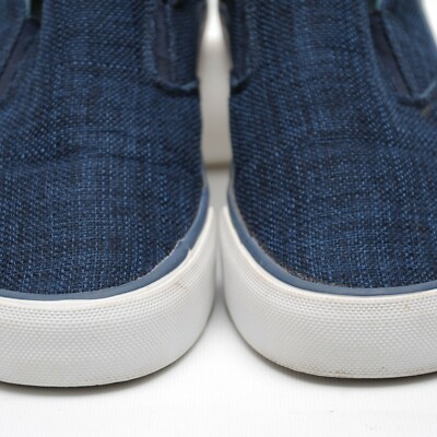 Crevo Pax Blue Fabric Slip On Dual Gusset Boat Loafer Sneaker Shoes Mens 8.5 Crevo Pax Blue Fabric Slip On Dual Gusset Boat Loafer  main image 4