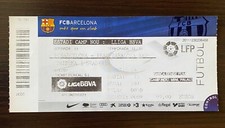 Boleto completo 2011/2012 Barcelona vs Zaragoza La Liga Lionel Messi Gol