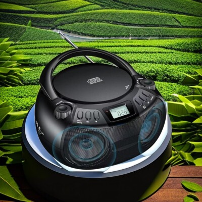 Portable CD Player  Boombox with Bluetooth AM/FM Radio USB  AUX Stereo sound