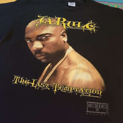 Vintage Y2K Ja Rule The Last Temptation Rap Tee Large Shirt Murder