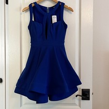 NWT Windsor Royal Blue Cut Out Cocktail Dress S