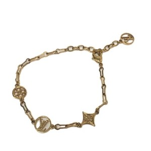 Authentic LOUIS VUITTON M69584 Monogram Flower Motif Forever Young bracelet Gold Plated